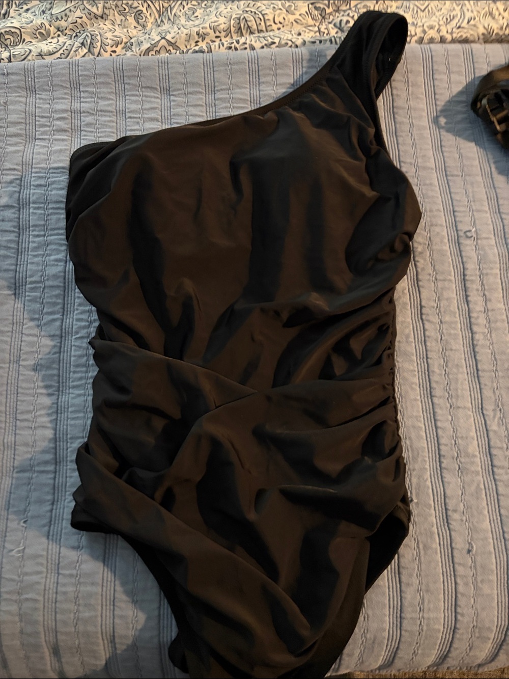 J. Crew Black One-Shoulder Kids One-Piece